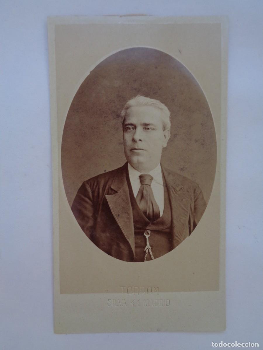 Fotograf&iacute;a antigua: CDV DE SE&Ntilde;OR ELEGANTE DEL SIGLO XIX . DE TORRON , MADRID