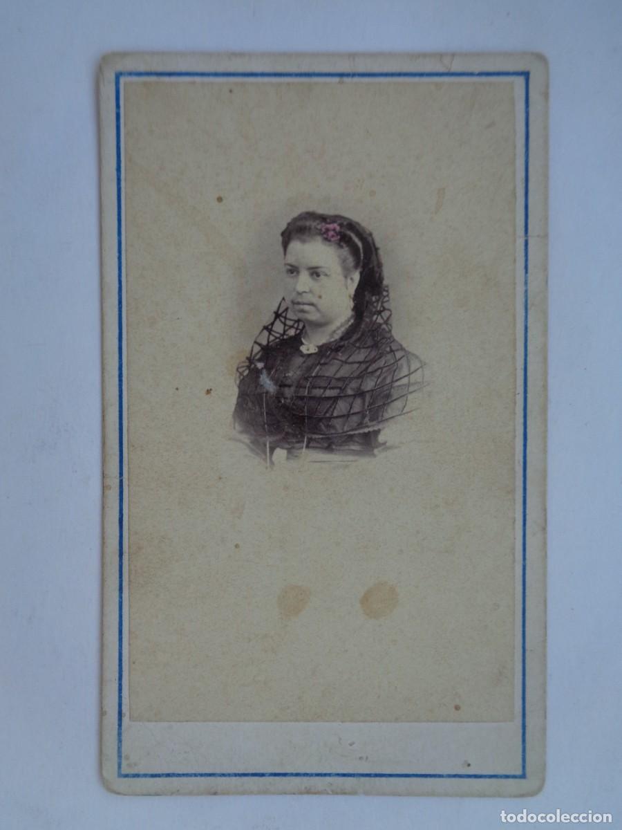 Fotograf&iacute;a antigua: BONITA CDV DE JOVEN ELEGANTE DEL SIGLO XIX