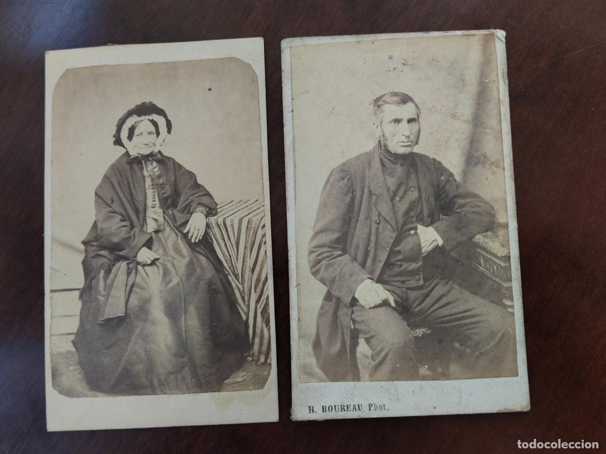 Fotograf&iacute;a antigua: Pareja de CDV, Finales del XIX.