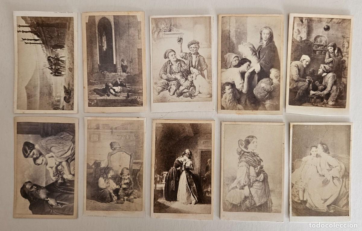 Fotograf&iacute;a antigua: Conjunto de 10 fotograf&iacute;as con temas pict&oacute;ricos de Rafael Rocafull, C&aacute;diz.