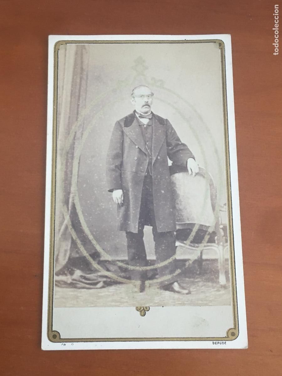 Fotograf&iacute;a antigua: carta de visita CDV fotografia original muy antigua fotografo judez zaragoza