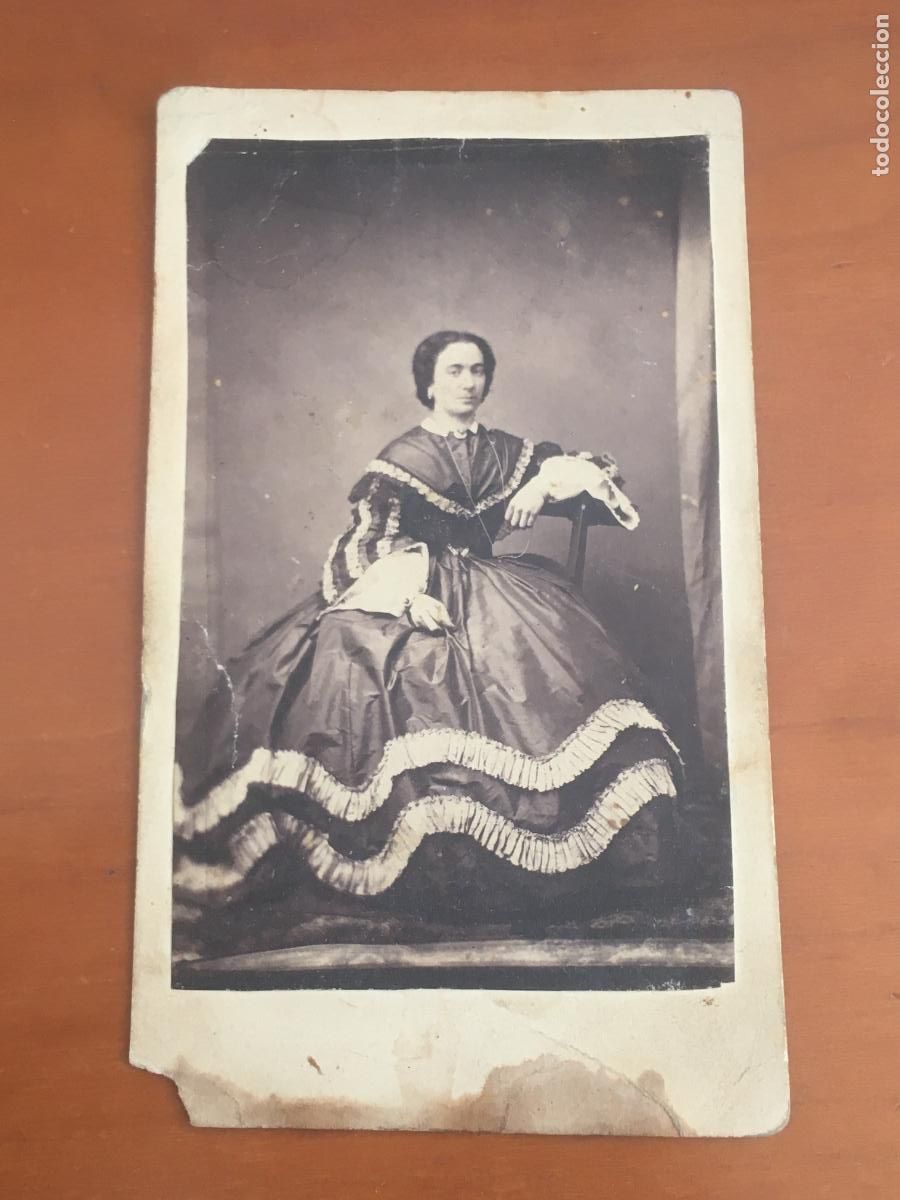 Fotograf&iacute;a antigua: carta de visita CDV fotografia original muy antigua fotografo cascon y pacheco zaragoza