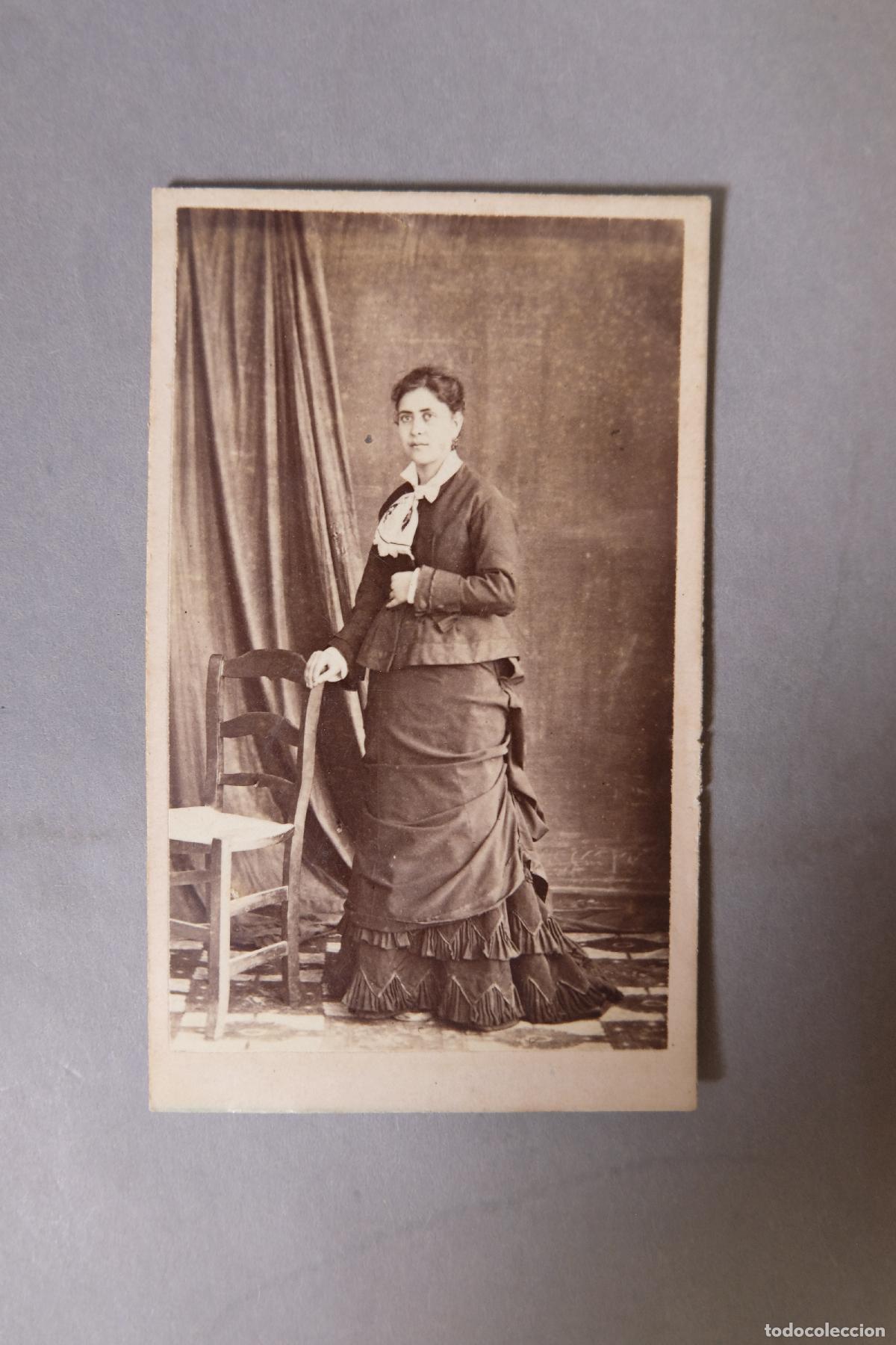 Fotograf&iacute;a antigua: Carte de Visite - Fotograf&iacute;a dama siglo XIX