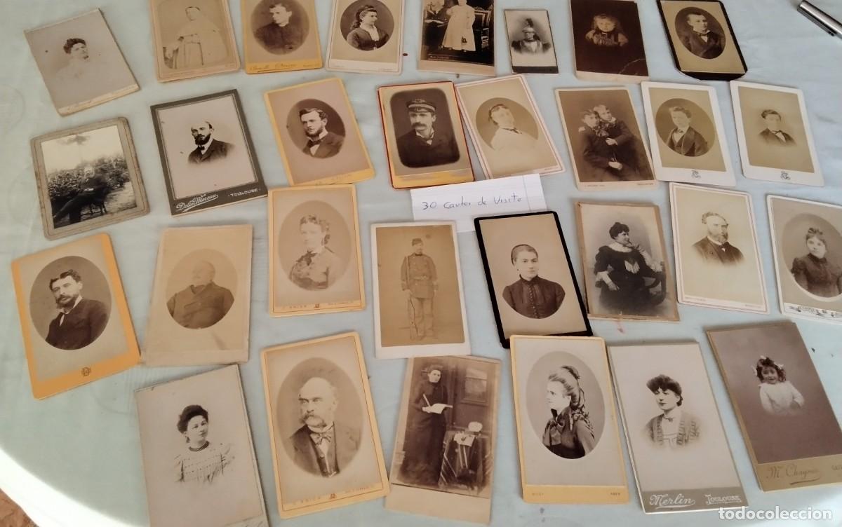 Fotograf&iacute;a antigua: 30 CARTES DE VISITE , BUEN ESTADO