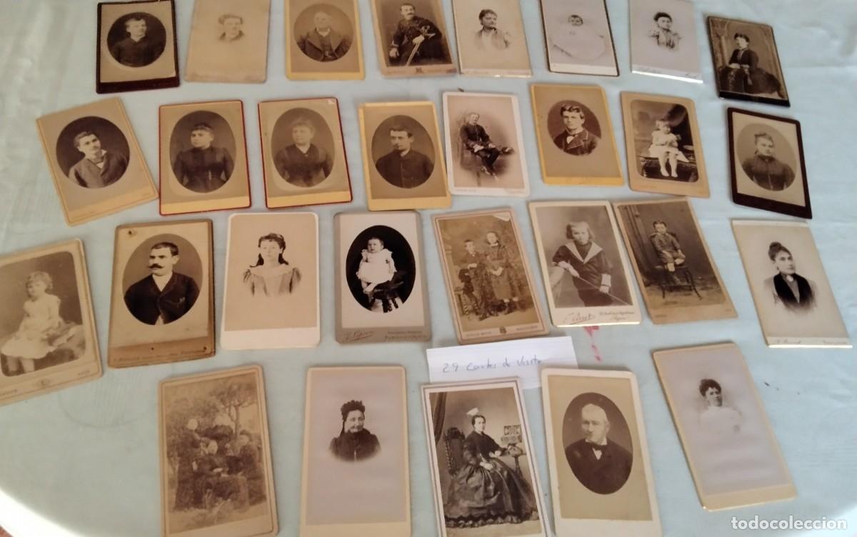 Fotograf&iacute;a antigua: LOTE DE 29 CARTES DE VISITE ANTIGUA MUY BONITAS