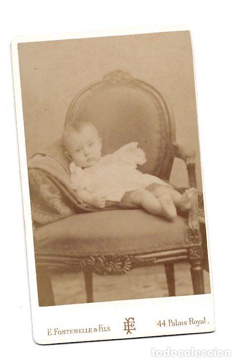 Fotograf&iacute;a antigua: CARTE DE VISITE RETRATO BEBE. PHOTOGRAPHIE FONTENELLE & FILS. PARIS