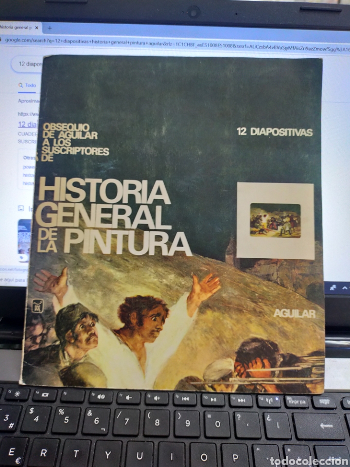 Fotograf&iacute;a antigua: 12 diapositivas historia general de la pintura Aguilar 1968