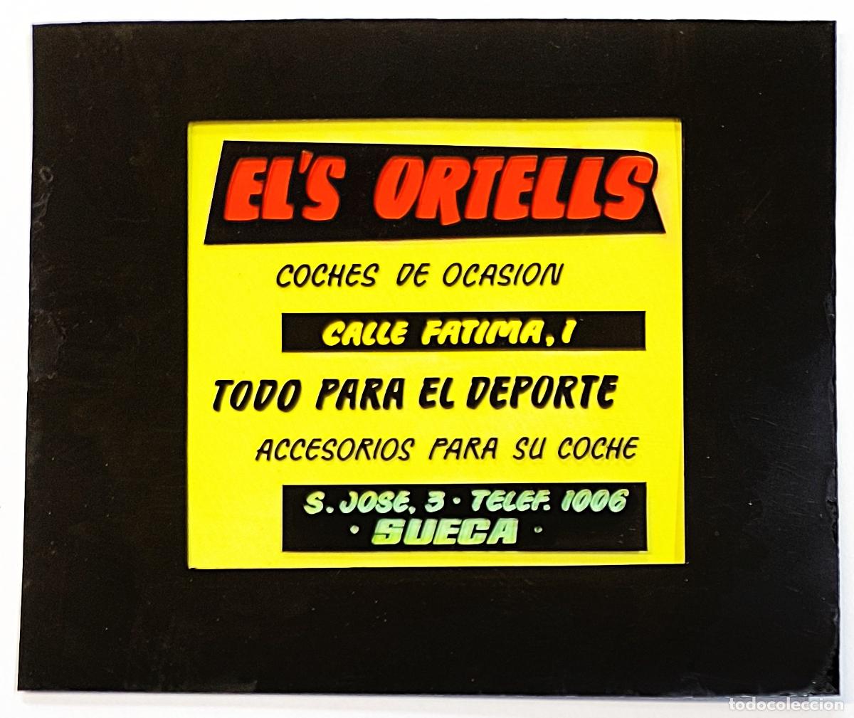 Fotografia antiga: RW DIAPOSITIVA PUBLICIDAD EL&acute;S ORTELLS COCHES DE OCASION AUTOMOVIL SUECA A&Ntilde;OS 60 70 D2