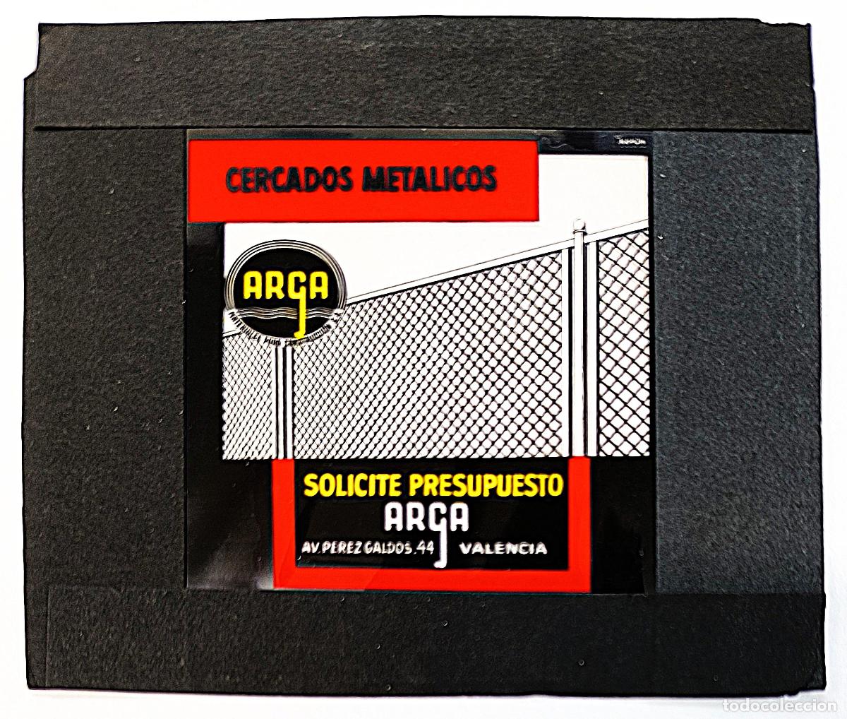 Fotograf&iacute;a antigua: RW DIAPOSITIVA PUBLICIDAD ARGA CERCADOS METALICOS VALENCIA A&Ntilde;OS 60 70 D35