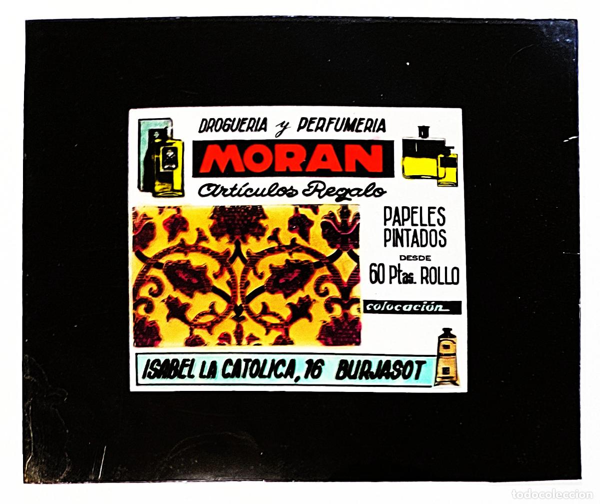 Fotograf&iacute;a antigua: RW DIAPOSITIVA PUBLICIDAD DROGUERIA Y PERFUMERIA MORAN BURJASOT VALENCIA A&Ntilde;OS 60 70 D37