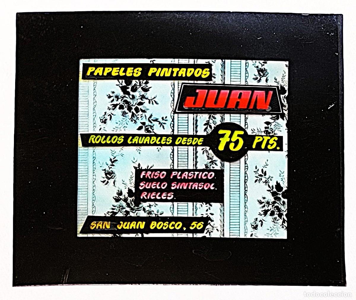 Antique Photography: RW DIAPOSITIVA PUBLICIDAD PAPELES PINTADOS JUAN VALENCIA A&Ntilde;OS 60 70 D38