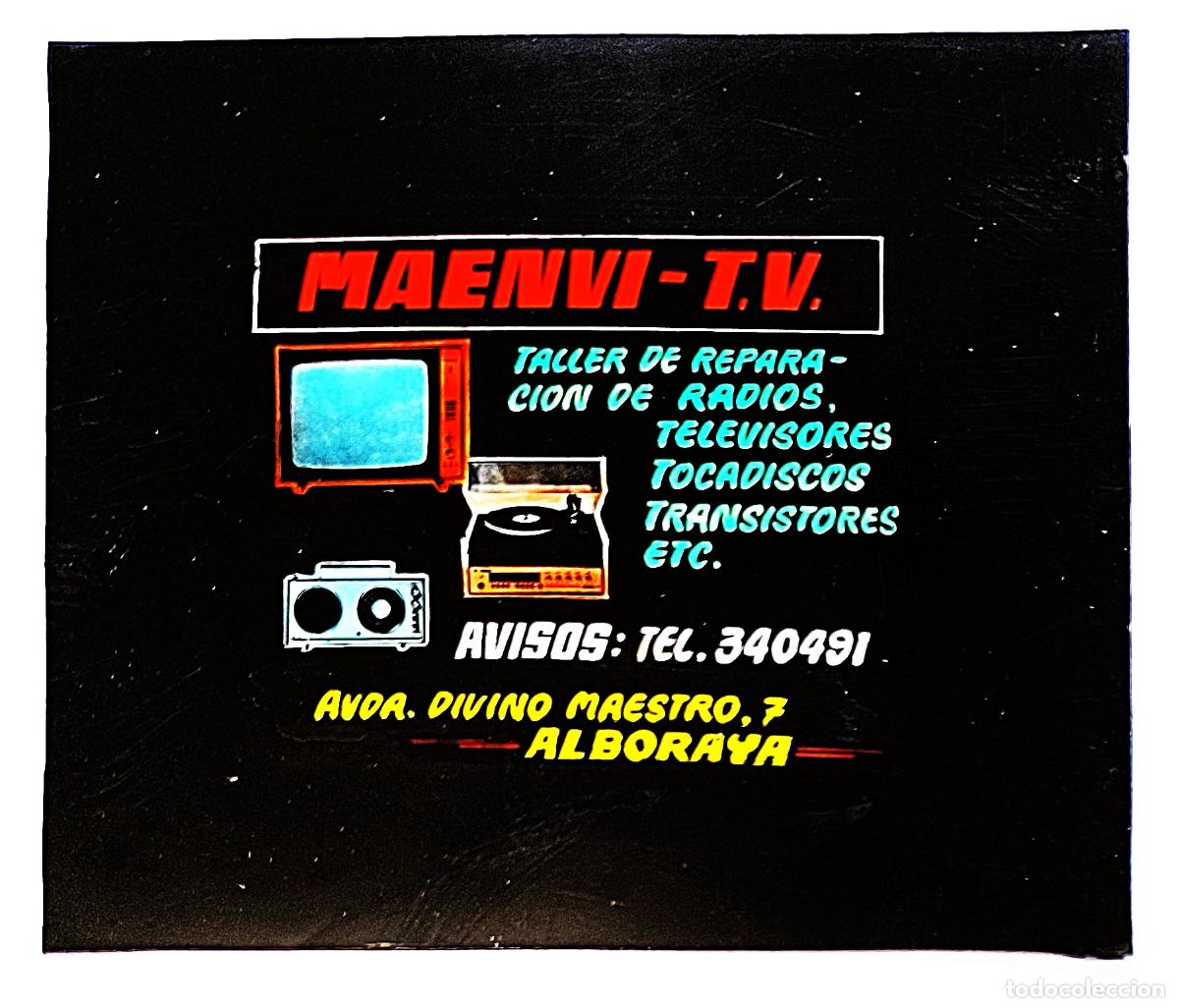Fotograf&iacute;a antigua: RW DIAPOSITIVA PUBLICIDAD MAENVI T.V TALLER DE REPARACION ALBORAYA VALENCIA A&Ntilde;OS 60 70 D41