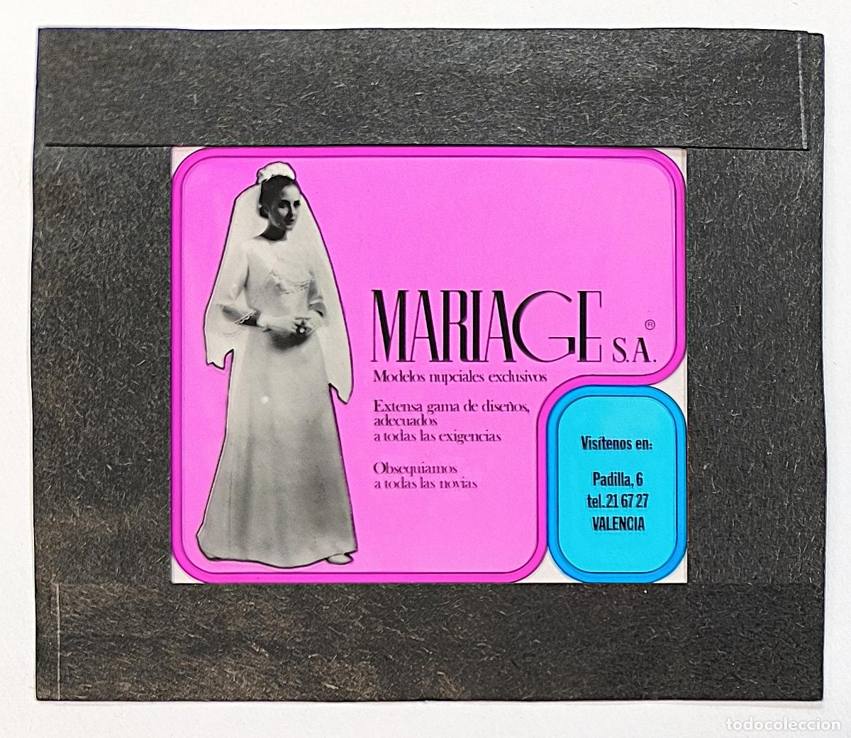 Fotograf&iacute;a antigua: RW DIAPOSITIVA PUBLICIDAD MARIAGE S.A MODELOS NUPCIALES EXCLUSIVOS VALENCIA A&Ntilde;OS 60 70 D46