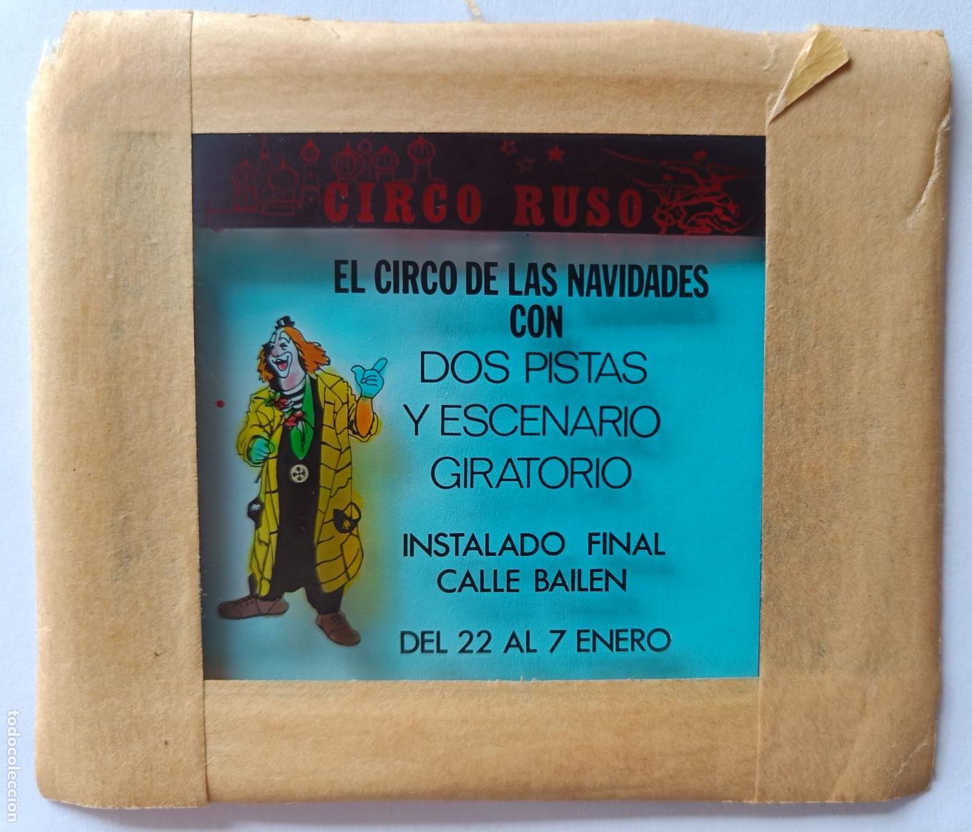 Antique Photography: DIAPOSITIVA CINE PUBLICIDAD CIRCO RUSO NAVIDAD PROYECCION A&Ntilde;OS 1960 Y 1970