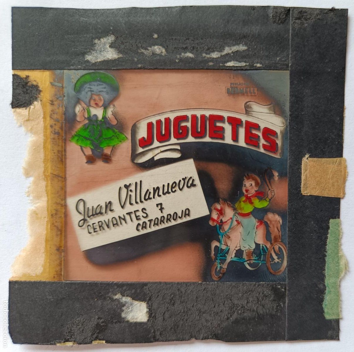 Fotograf&iacute;a antigua: DIAPOSITIVA CINE PUBLICIDAD JUGUETES JUAN VILLANUEVA CATARROJA VALENCIA PROYECCION A&Ntilde;OS 1960 Y 1970