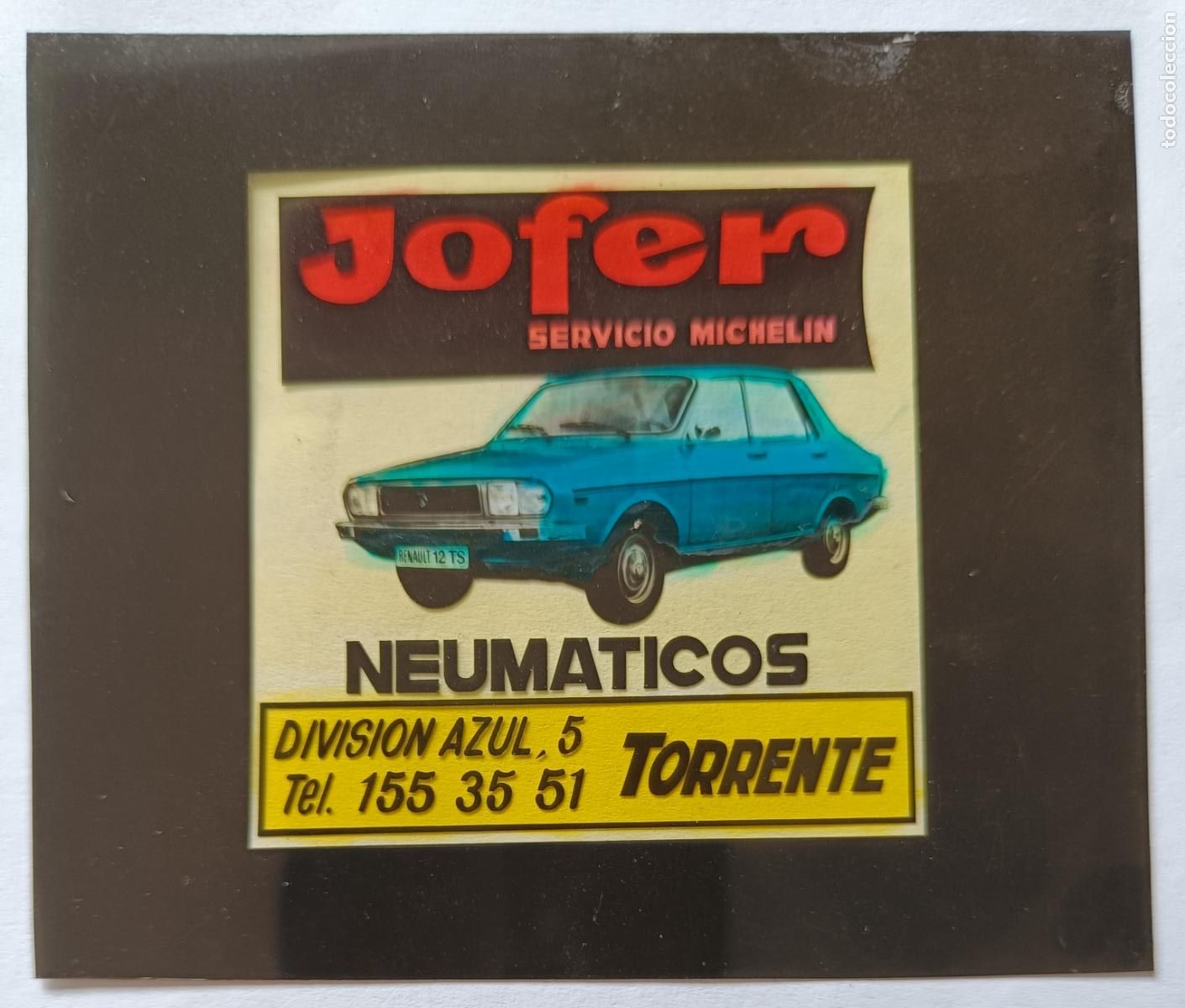 Fotograf&iacute;a antigua: DIAPOSITIVA CINE PUBLICIDAD JOFER SERVICIO MICHELIN NEUMATICOS AUTOMOVIL TORRENTE VALENCIA