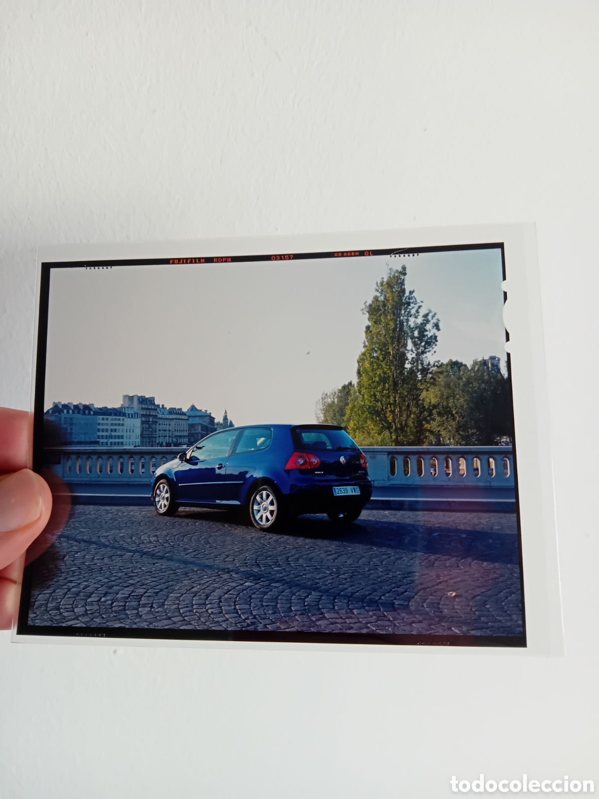 Fotograf&iacute;a antigua: PLACA DIAPO GRAN FORMATO VOLKSWAGEN GOLF. ORIGINAL PARA CAMPA&Ntilde;A PUBLICITARIA. A&Ntilde;OS 90