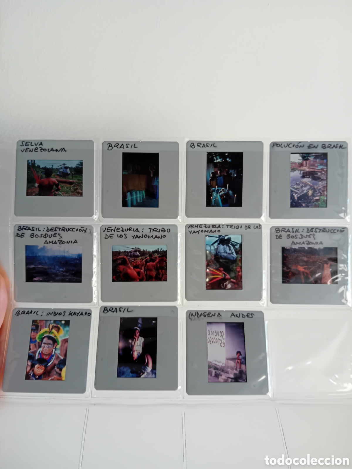 Fotograf&iacute;a antigua: 11 EXCEPCIONALES DIAPOSITIVAS 35MM INDIGENAS, AMAZONAS, BRASIL, VENEZUELA. AGENCIA EFE. A&Ntilde;OS 90