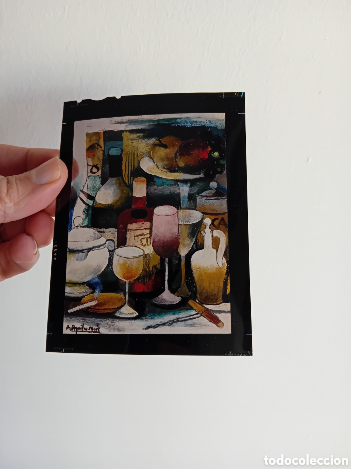 Fotograf&iacute;a antigua: DIAPOSITIVA GRAN PINTOR CUADRO DEL PINTOR RAMON AGUILAR MORE. A&Ntilde;OS 90