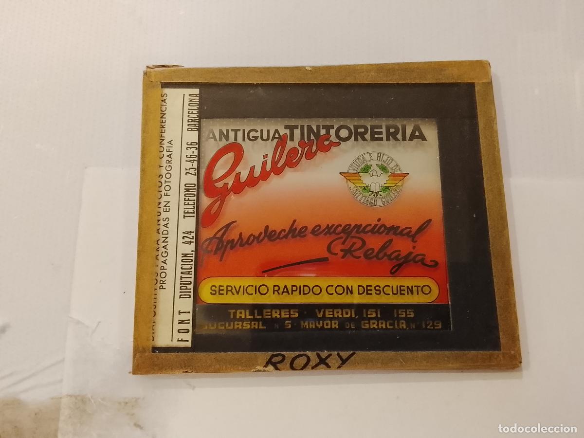 Fotograf&iacute;a antigua: ANTIGUA TINTORERIA GUILERA - PUBLICIDAD ANTIGUA - DIAPOSITIVA CRISTAL -VER FOTOS-(K-15.249)