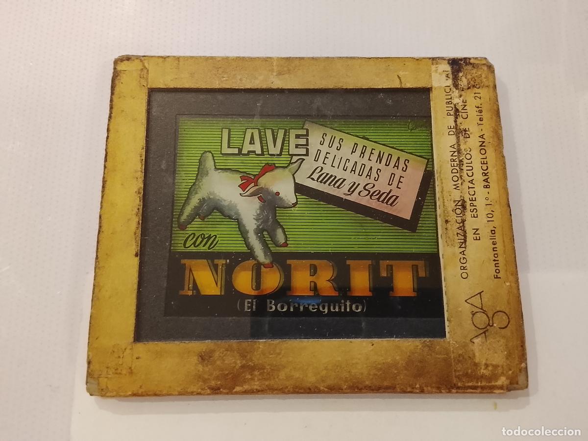 Fotografia antiga: NORIT LAVE SUS PRENDAS DE LANA SEDA - PUBLICIDAD ANTIGUA - DIAPOSITIVA CRISTAL -VER FOTOS-(K-15.250)