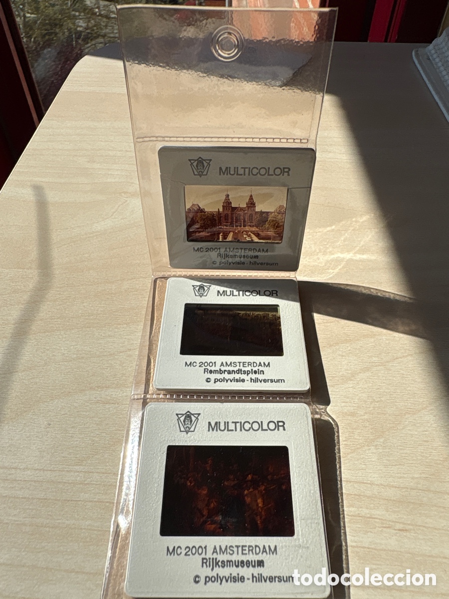 Fotograf&iacute;a antigua: Lote 3 diapositivas de Amsterdam con Funda. Multicolor. 1990. ASM