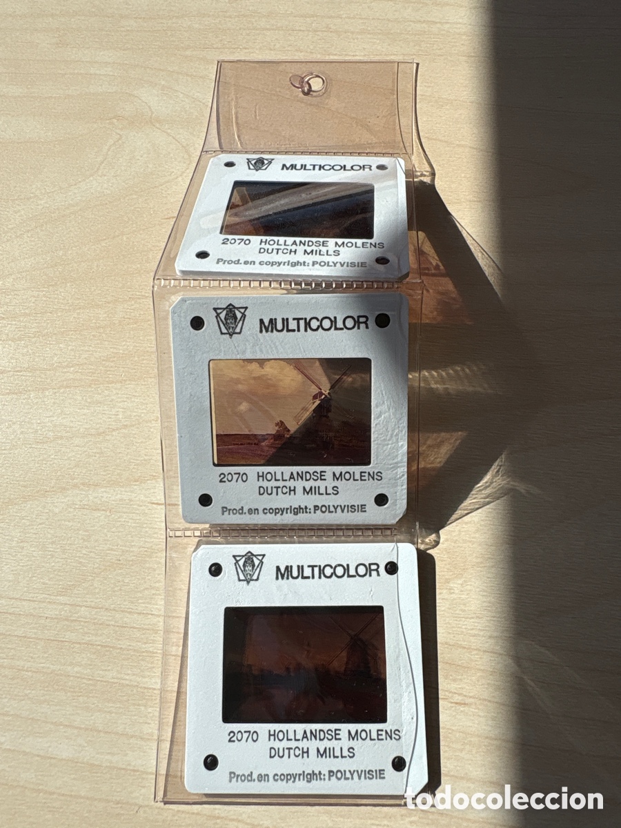 Fotograf&iacute;a antigua: Lote 3 diapositivas de Molinos. Holanda. Con Funda. Multicolor. 1990. ASM