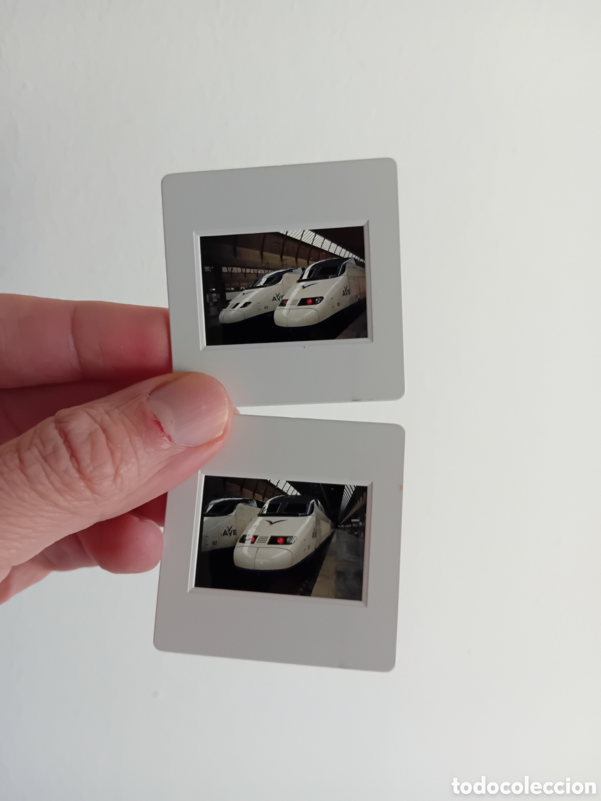 Fotograf&iacute;a antigua: 4 DIAPOSITIVAS 35MM TREN AVE. 1992. FOTOGRAF&Iacute;A PROFESIONAL