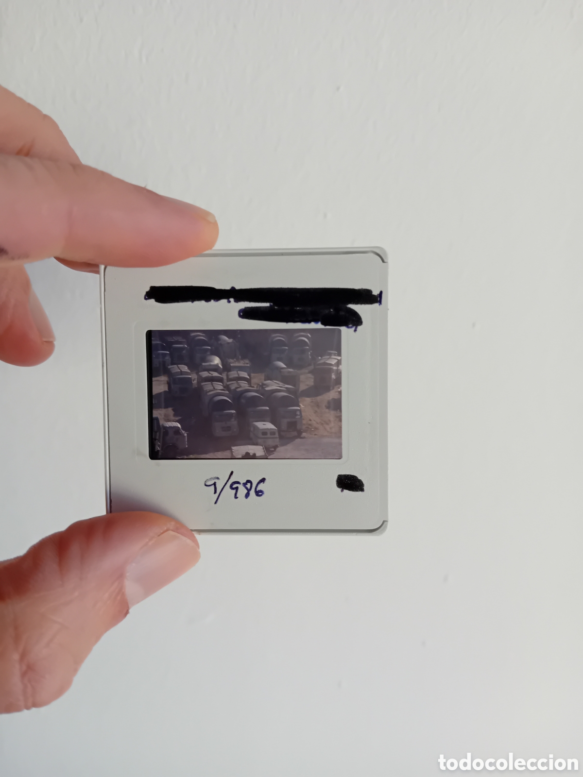 Fotograf&iacute;a antigua: DIAPOSITIVA 35MM CAMIONES DE BASURA. 1988