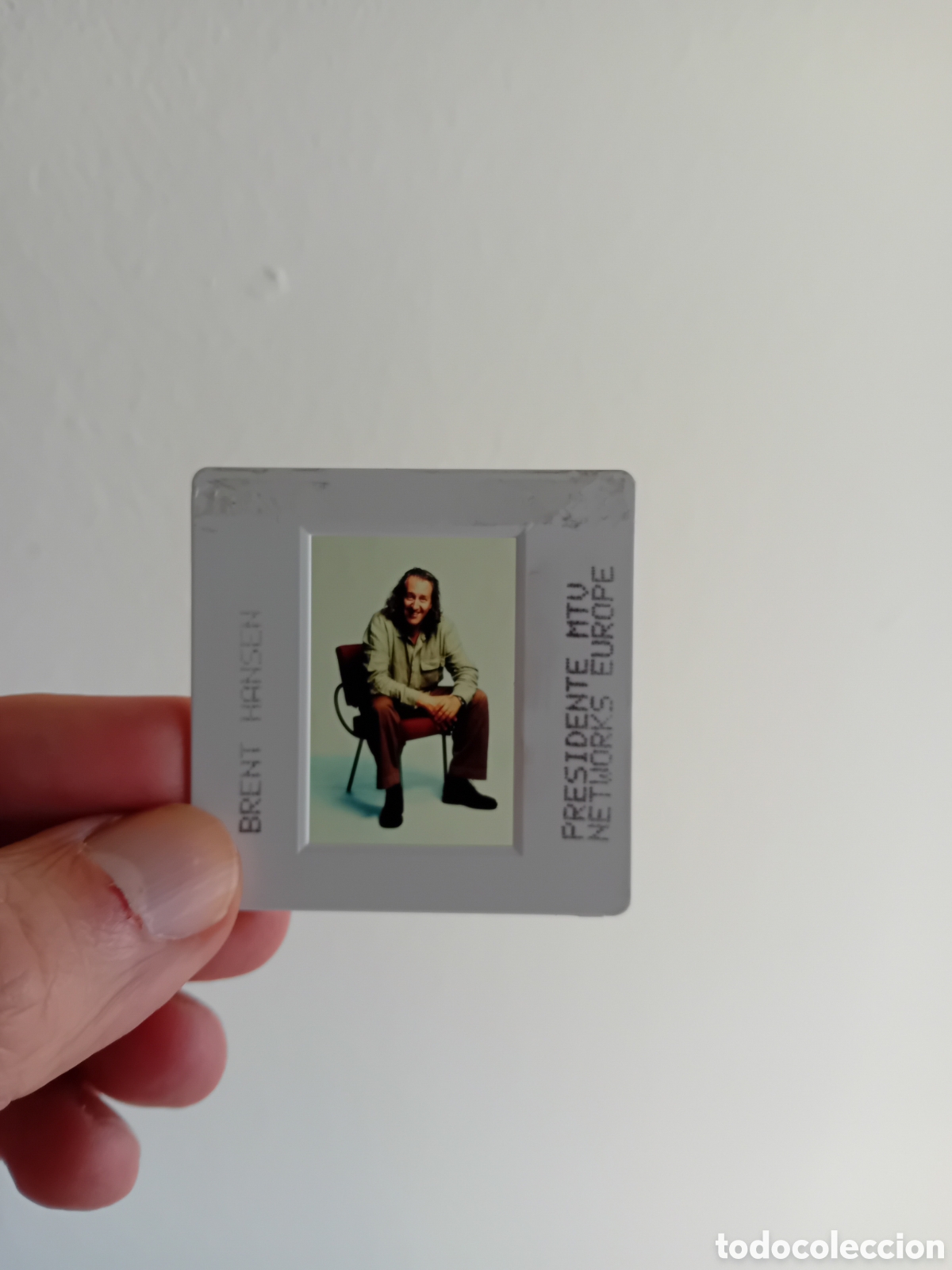 Fotograf&iacute;a antigua: DIAPOSITIVA 35MM BRENT HANSEN. PRESIDENTE MTV EUROPA. A&Ntilde;OS 90