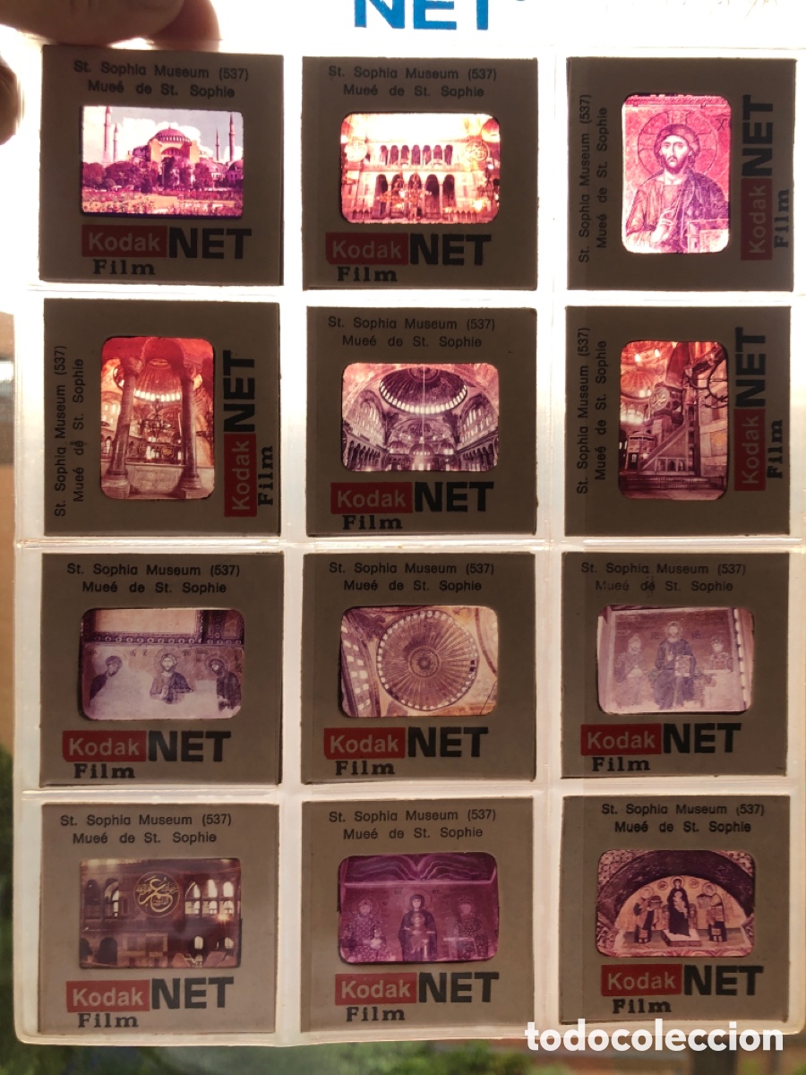 Fotograf&iacute;a antigua: Lote 12 diapositivas Mezquita de Santa Sof&iacute;a. Kodak. Estambul. ASM