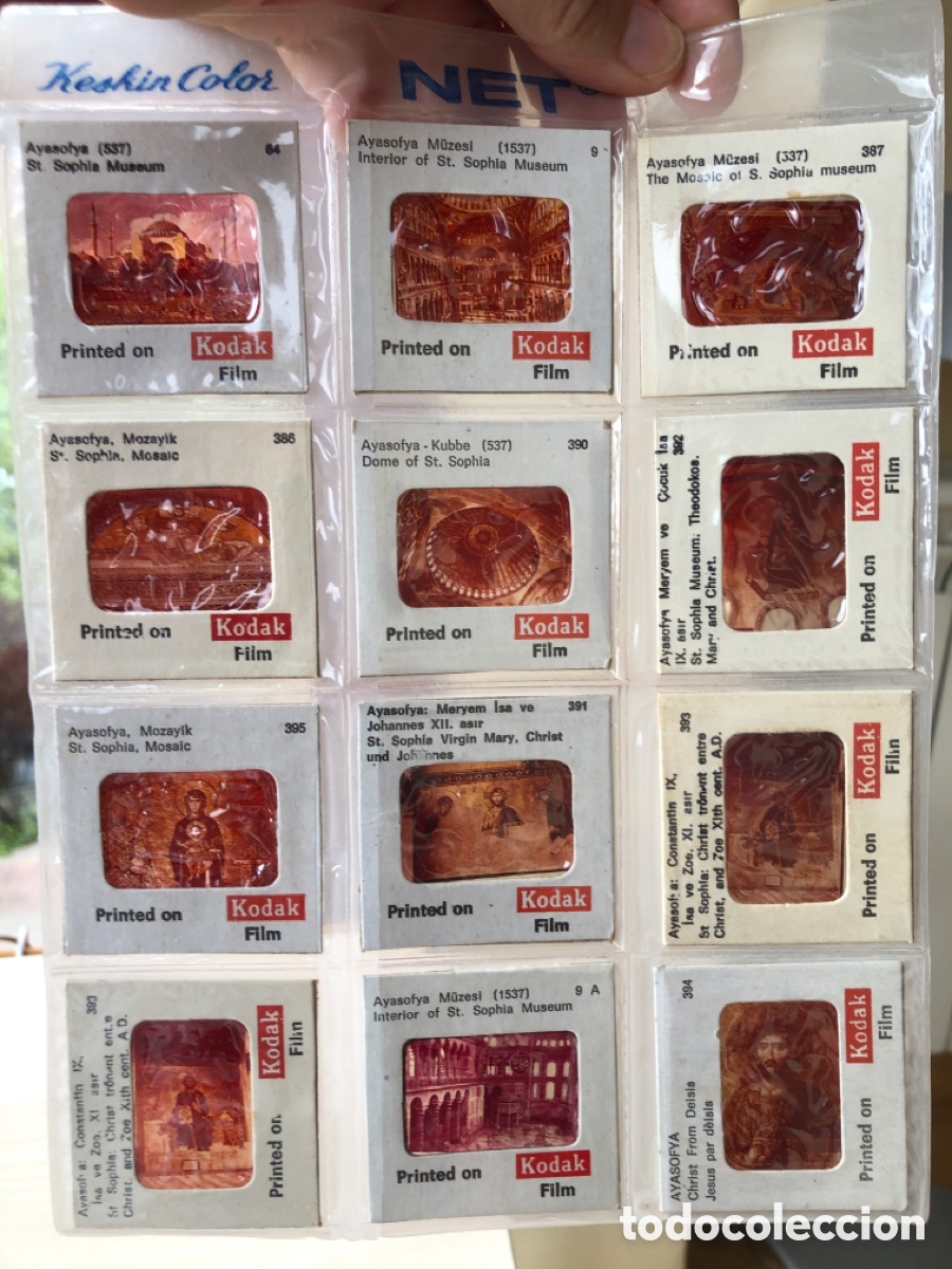 Fotograf&iacute;a antigua: Lote 12 diapositivas Mezquita de Santa Sof&iacute;a. Kodak. Estambul. ASM