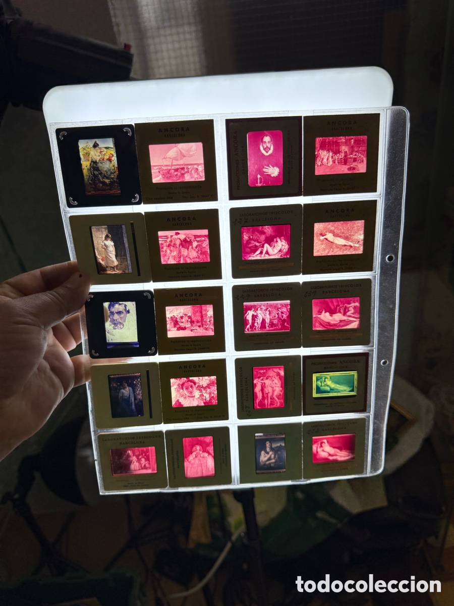 Fotograf&iacute;a antigua: Colecci&oacute;n antigua de 80 diapositivas viajes y culturas tribales