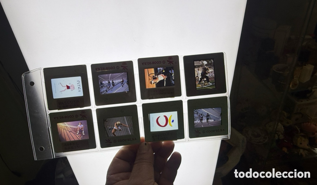 Fotografia antiga: Lote diapositivas Cobi 92 Barcelona Olimpiadas vintage colecci&oacute;n ol&iacute;mpica