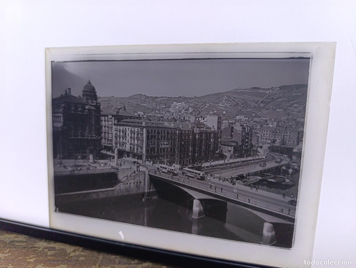 Alte Fotografie: Antiguo negativo de cristal, Bilbao