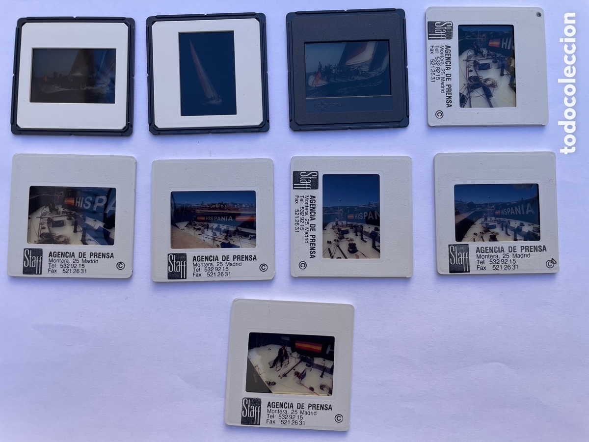 Fotografia antiga: 9 diapositivas. Regatas. Hispania. Copa del rey vela. Mallorca. Principios a&ntilde;os 90.