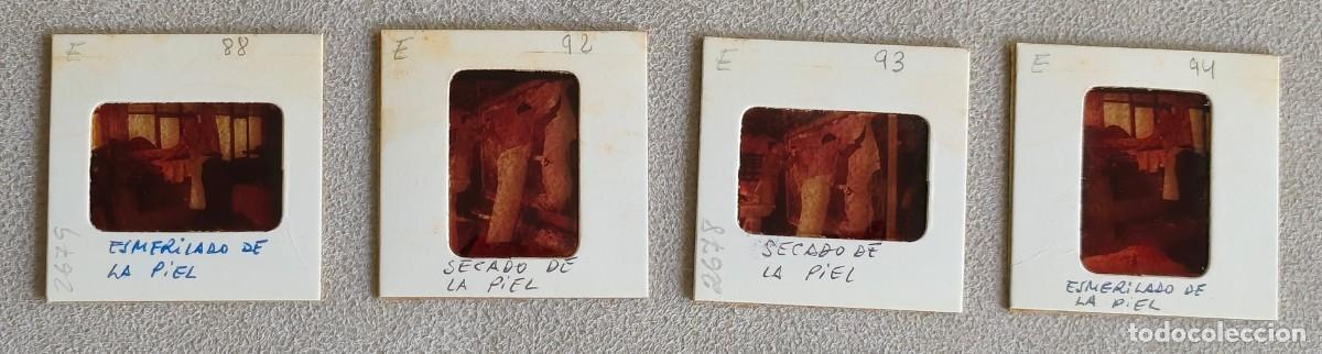 Fotograf&iacute;a antigua: LOTE DE 4 DIAPOSITIVAS DEL ESMERILADO Y SECADO DE LA PIEL &middot; A&Ntilde;OS 70