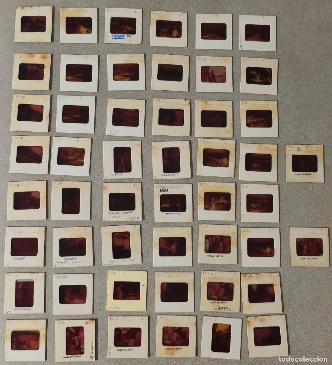 Alte Fotografie: LOTE DE 50 DIAPOSITIVAS DE DIVERSOS OFICIOS DE LOS A&Ntilde;OS 70