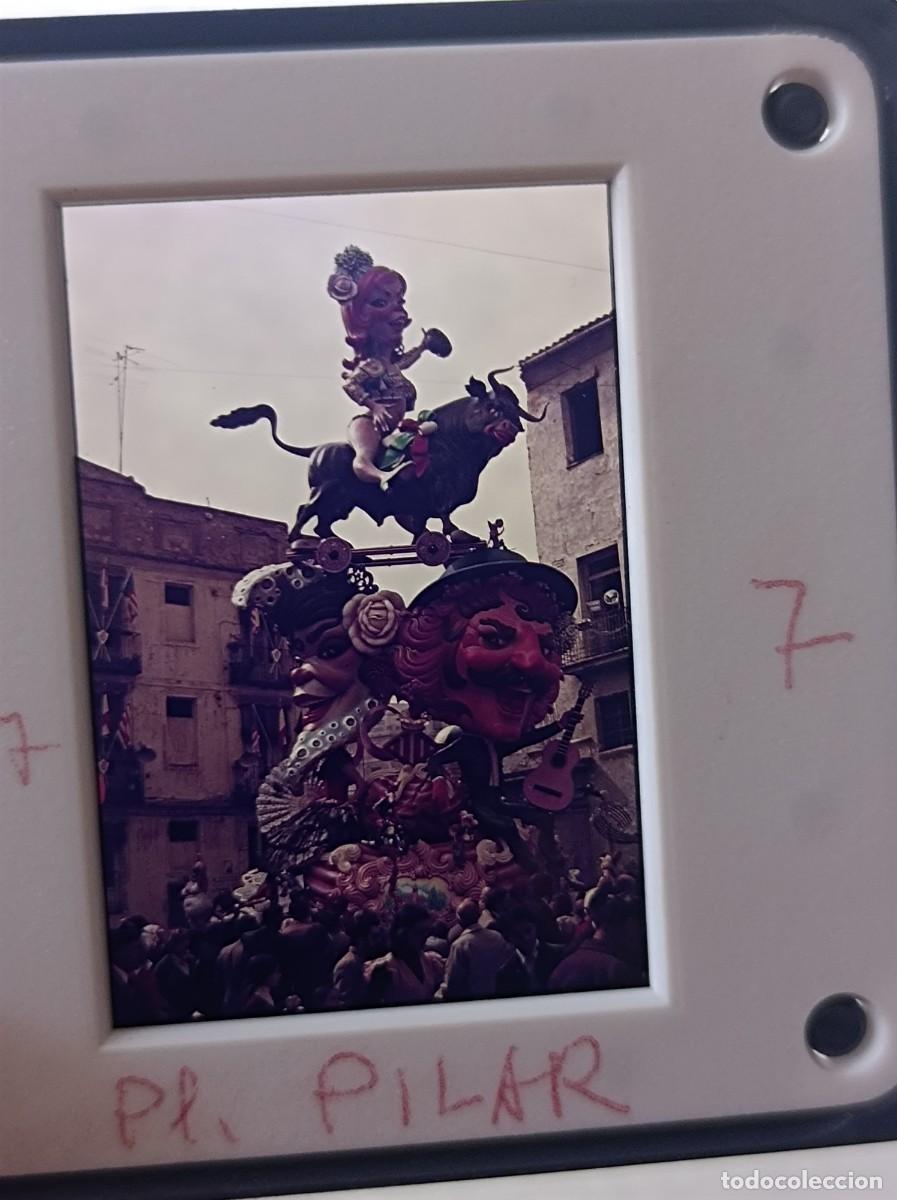 Fotograf&iacute;a antigua: DIAPOSITIVA FALLAS DE VALENCIA 1977 FALLA EL PILAR