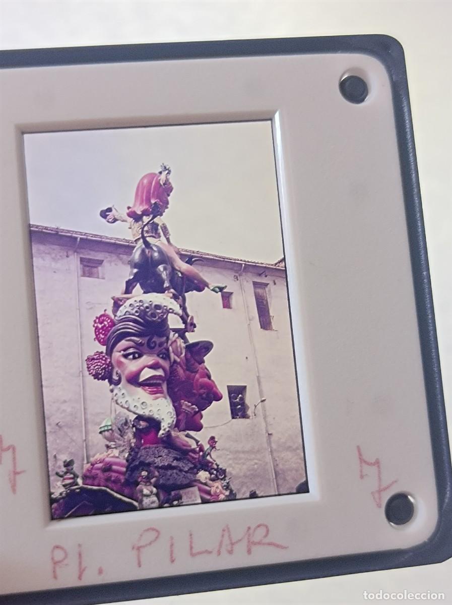 Fotograf&iacute;a antigua: DIAPOSITIVA FALLAS DE VALENCIA 1977 FALLA EL PILAR