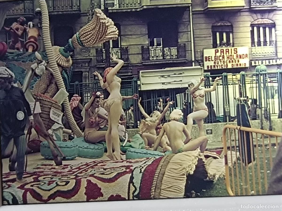 Fotograf&iacute;a antigua: DIAPOSITIVA FALLAS DE VALENCIA 1980 FALLA CALLE BAIL&Eacute;N J&Aacute;TIVA (FERROVIARIA)