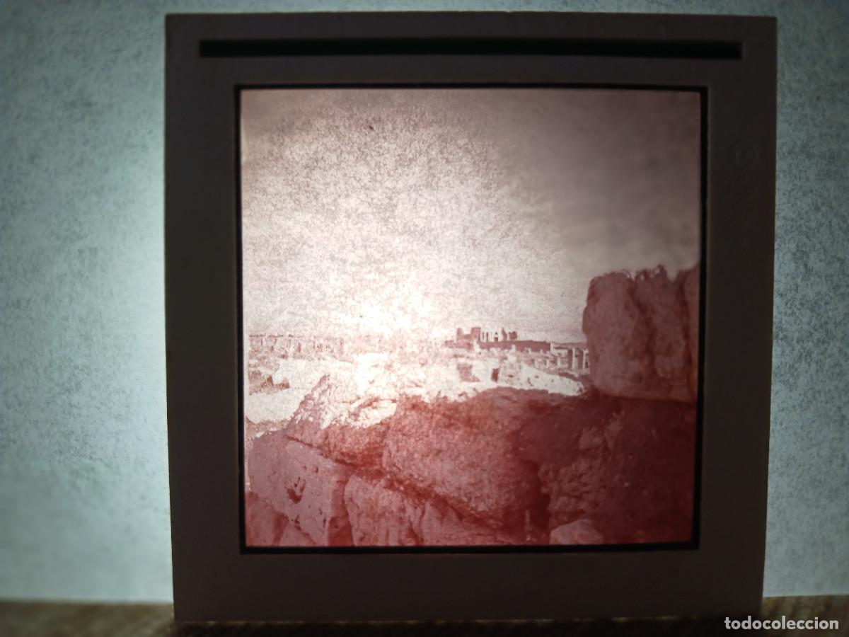 Fotograf&iacute;a antigua: antigua diapositiva 7 x 7 cm. de rabat, fortificacion de adobe