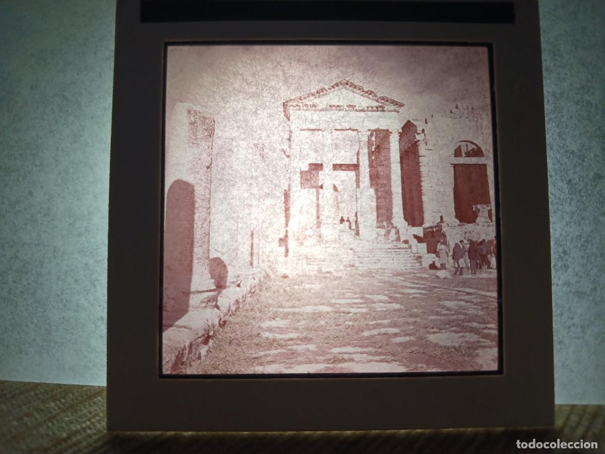 Fotograf&iacute;a antigua: antigua diapositiva 7 x 7 cm. rabat, ruinas en fez, marruecos