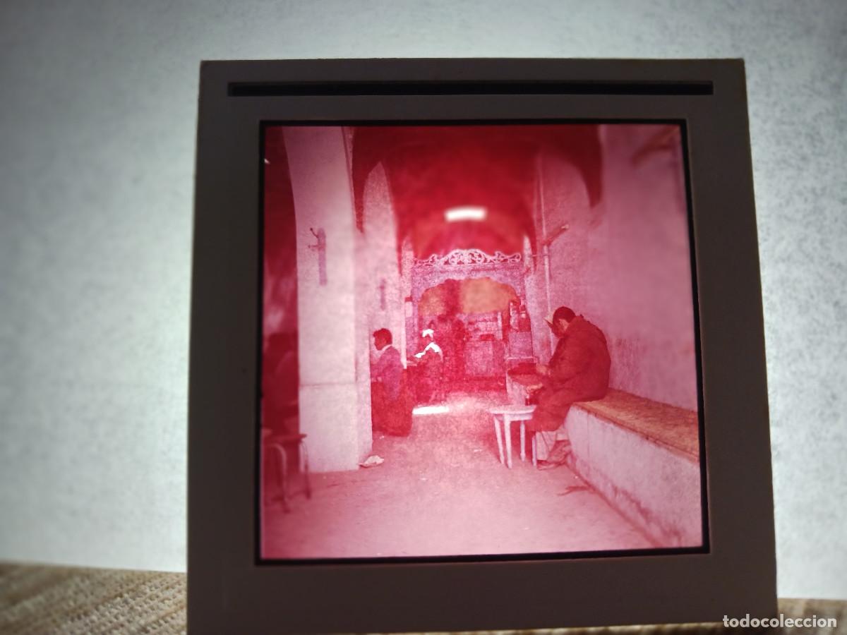 Fotograf&iacute;a antigua: antigua diapositiva 7 x 7 cm. cafetin en tanger, marruecos