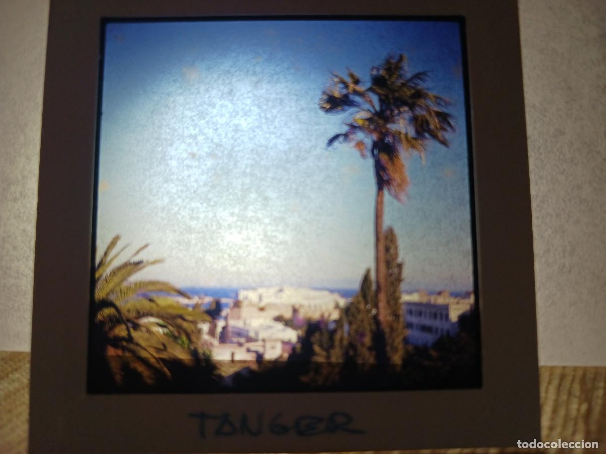 Fotograf&iacute;a antigua: antigua diapositiva 7 x 7 cm. tanger, vista,marruecos