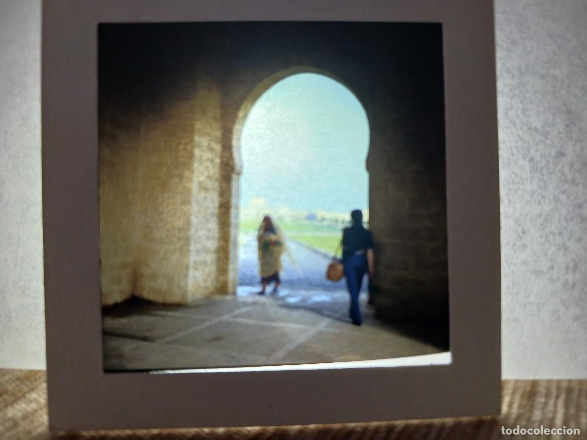 Fotograf&iacute;a antigua: antigua diapositiva 7 x 7 cm. tanger, vista, marruecos