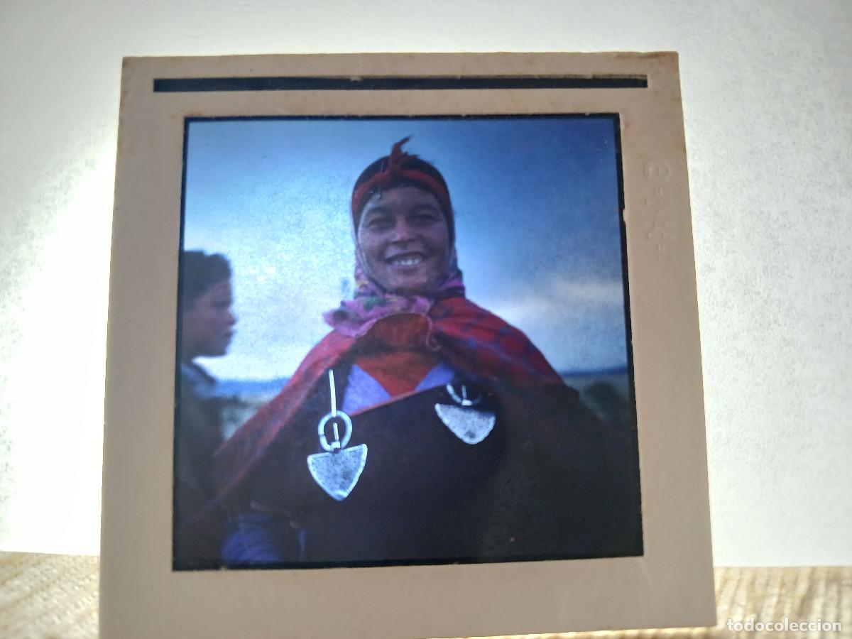 Fotograf&iacute;a antigua: antigua diapositiva 7 x 7 cm. mujer indigena del rif, marruecos