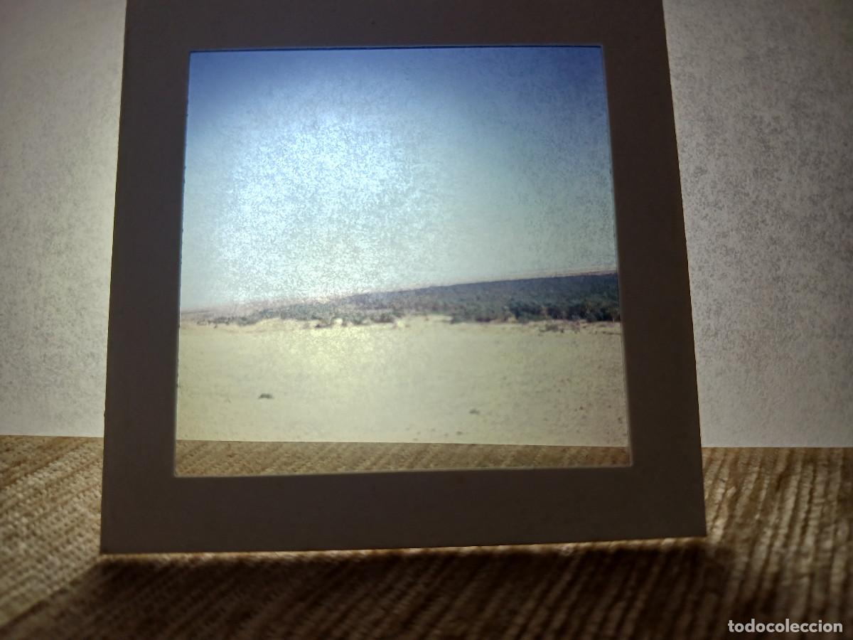 Fotograf&iacute;a antigua: antigua diapositiva 7 x 7 cm. campos deserticos del rif, marruecos