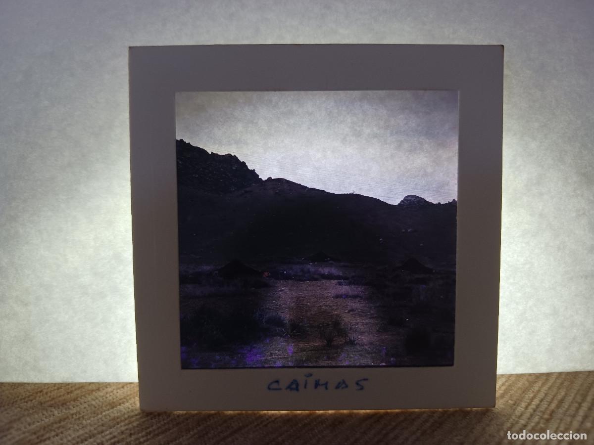 Fotograf&iacute;a antigua: antigua diapositiva 7 x 7 cm. haimas en el desierto de marruecos