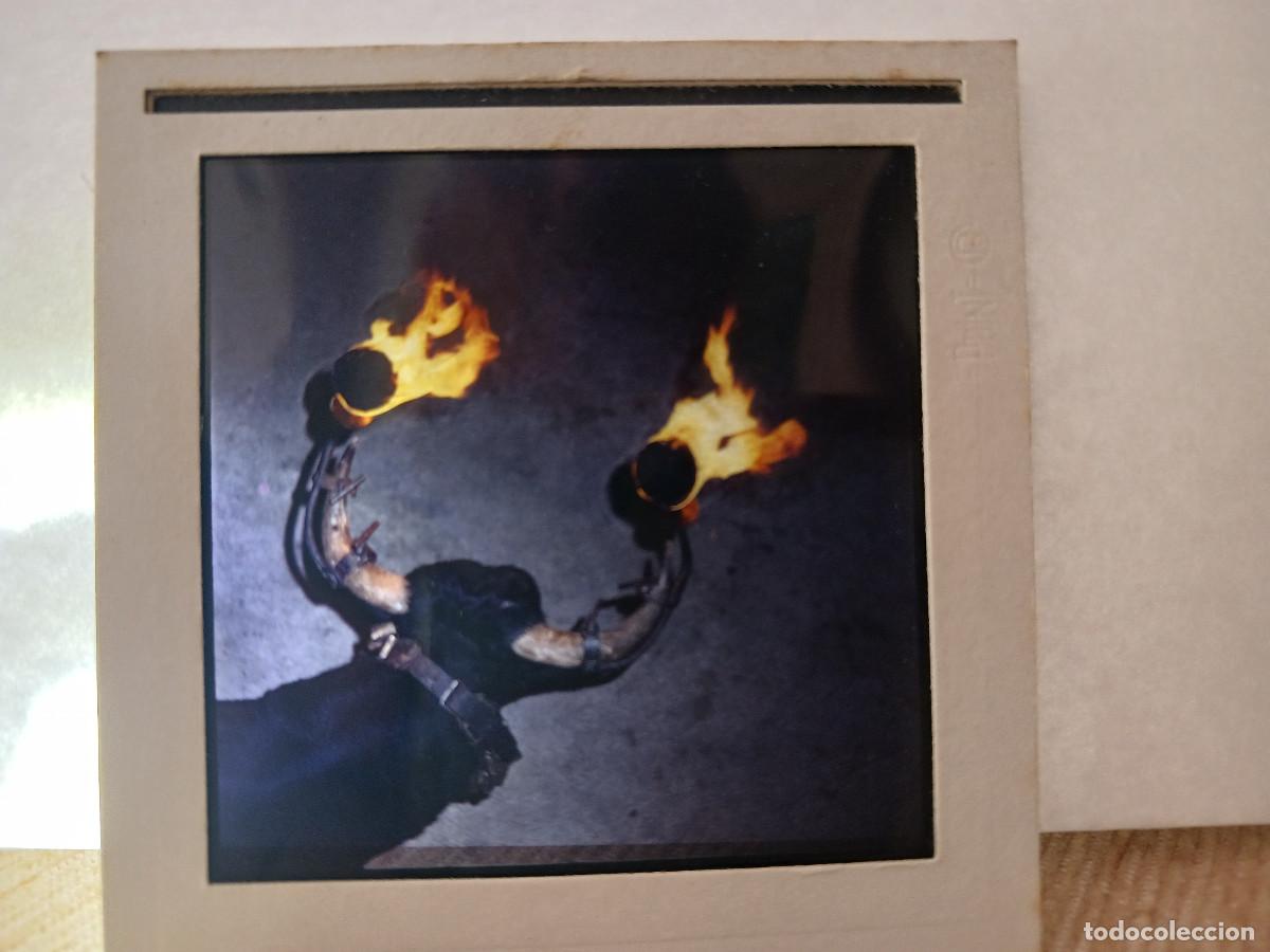 Fotograf&iacute;a antigua: antigua diapositiva 7 x 7 cm. toro embolado